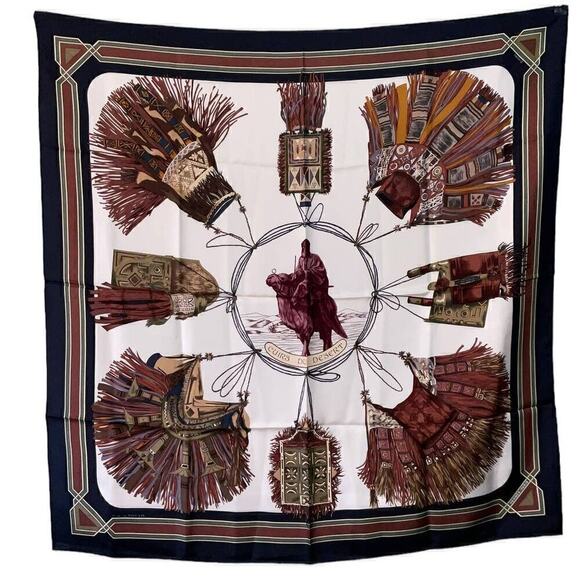 Hermes Hermès Cuirs Du Desert Silk Scarf 90cm Square Carre - Picture 8 of 16